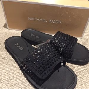 Michael Kors slide on sandals size 8